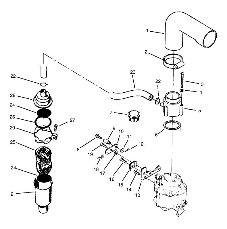 Air Cleaner & Choke - Onan P220g Type I/10808h Diagram and Parts List for 30620 790001 - 799999 Toro Lawn Tractor