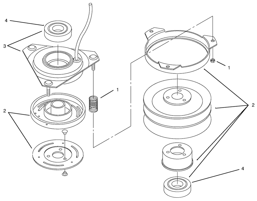 Clutch 92-6885 Diagram and Parts List for 72110 7900001 - 7999999 Toro Lawn Tractor
