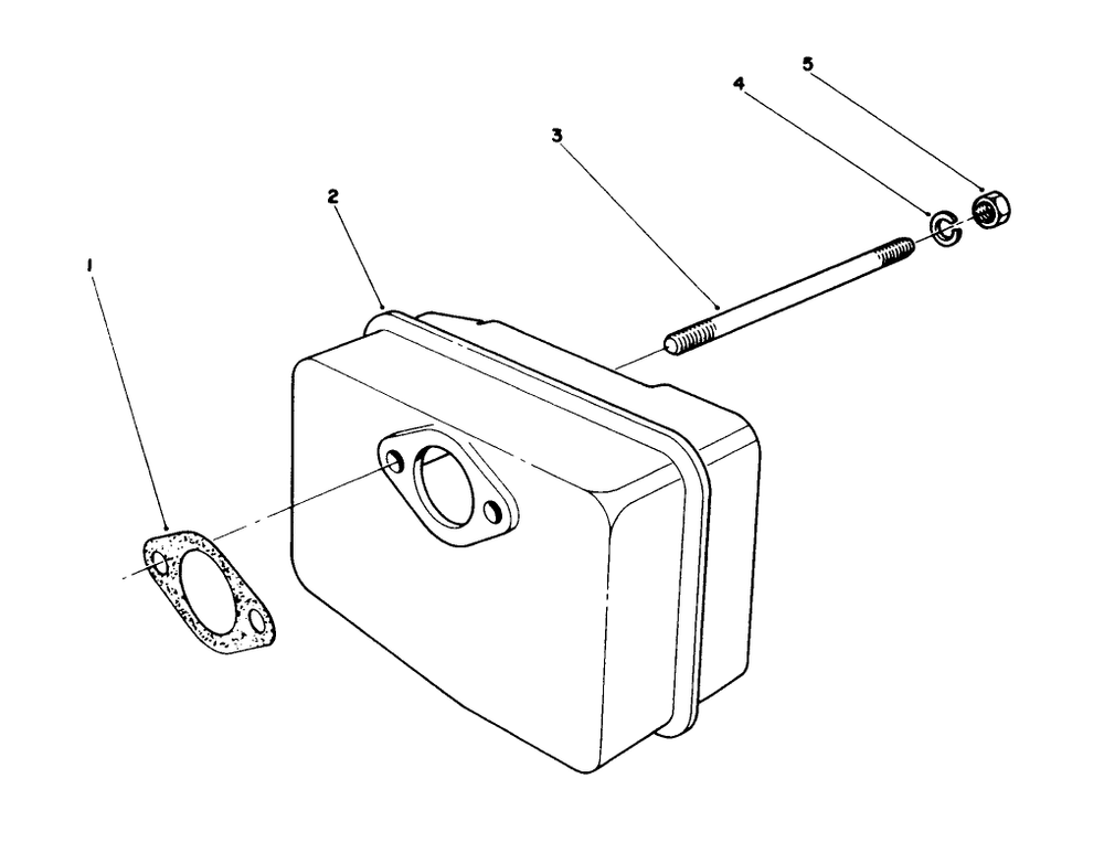 Muffler Assembly Model No. 47pp3-4 Diagram and Parts List for 38181 4900001 - 4999999 Toro Snow Blower
