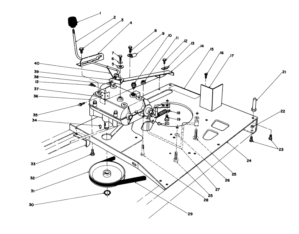 Engine Plate And Shift Assembly Diagram and Parts List for 56125 2000001 - 2999999 Toro Lawn Tractor