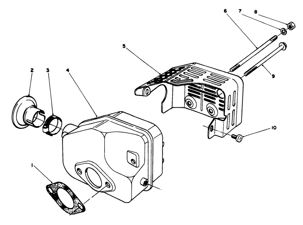 Muffler Assembly (Model No. 47pl0-3) Diagram and Parts List for 22025 1000001 - 1999999 Toro Lawn Mower