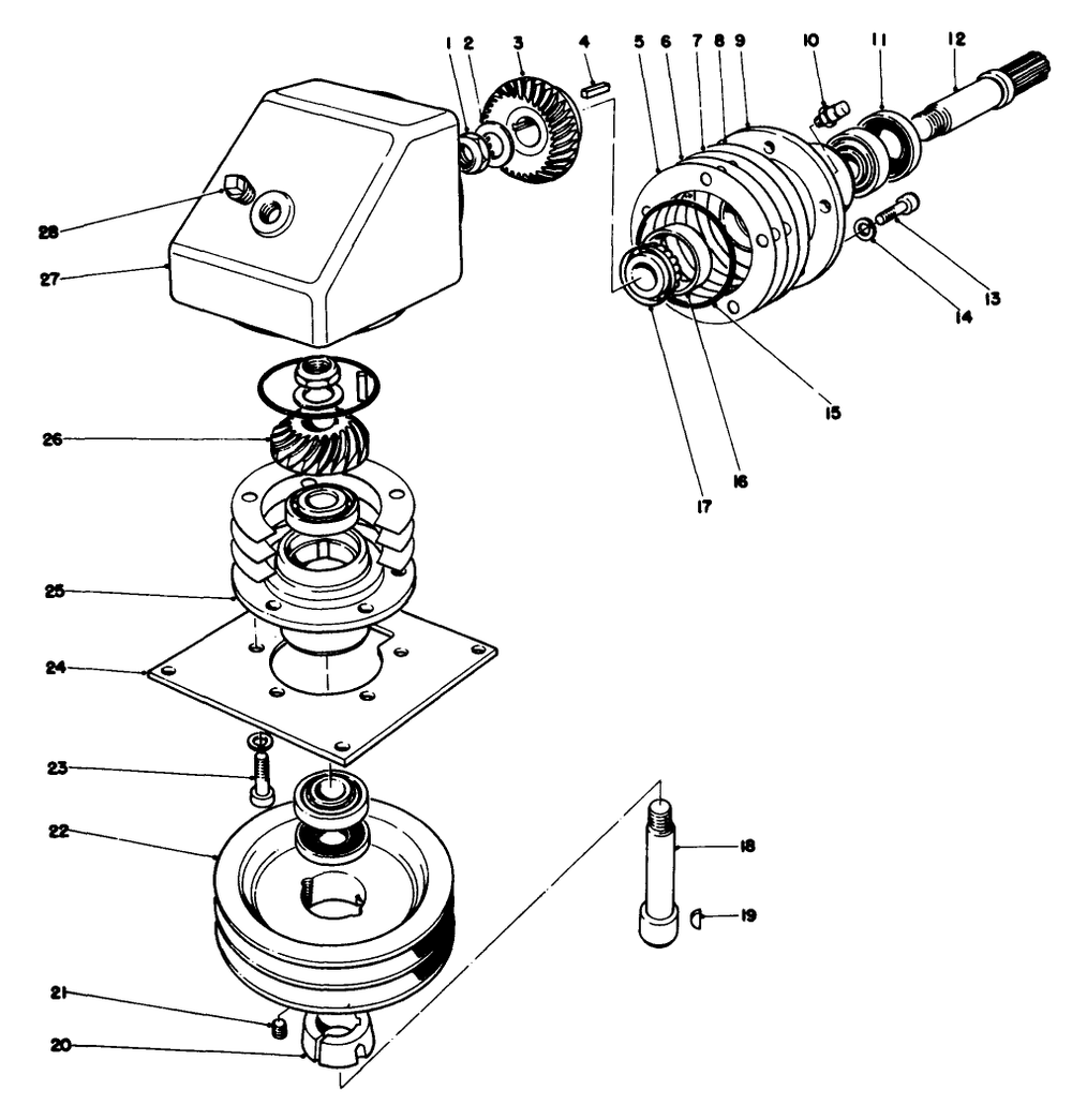 Cutting Unit Model No. 30721 & 30710 Diagram and Parts List for 30721 80001 - 89999 Toro Lawn Mower