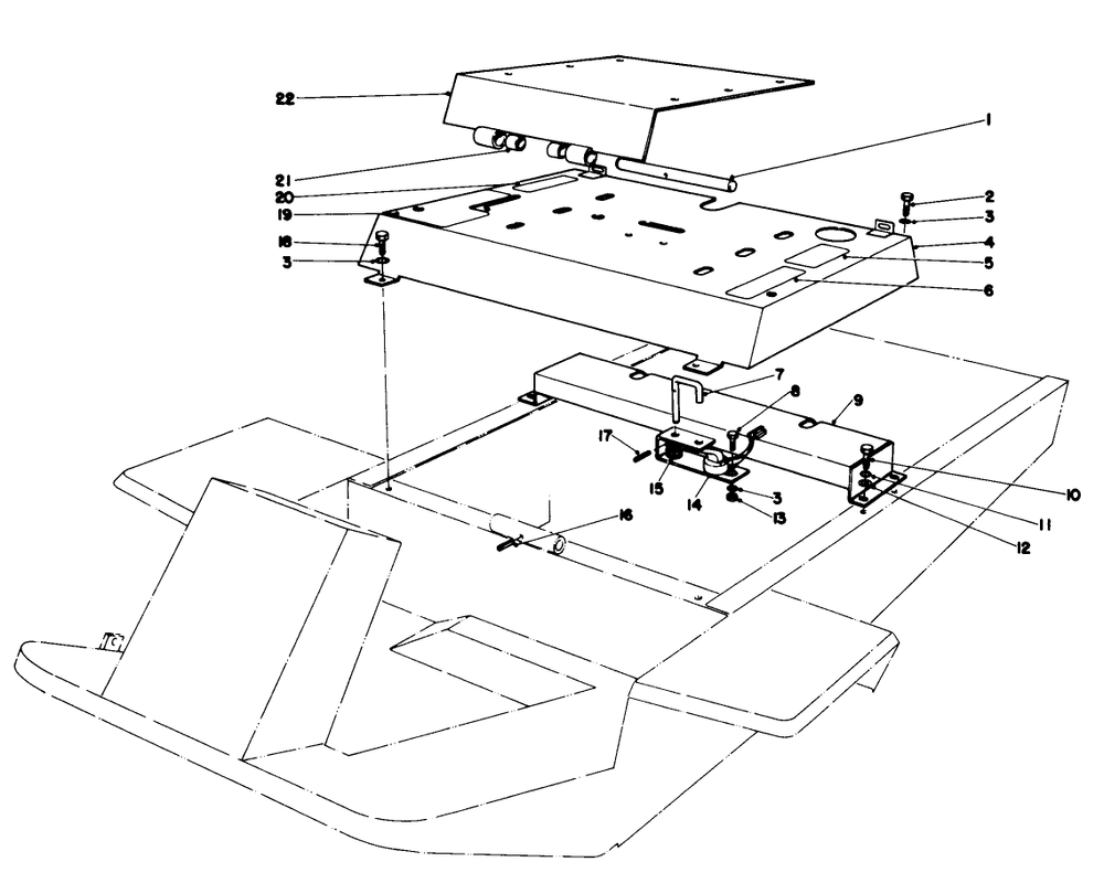 Seat Mount Assembly Diagram and Parts List for 30775 200001 - 299999 Toro Lawn Tractor