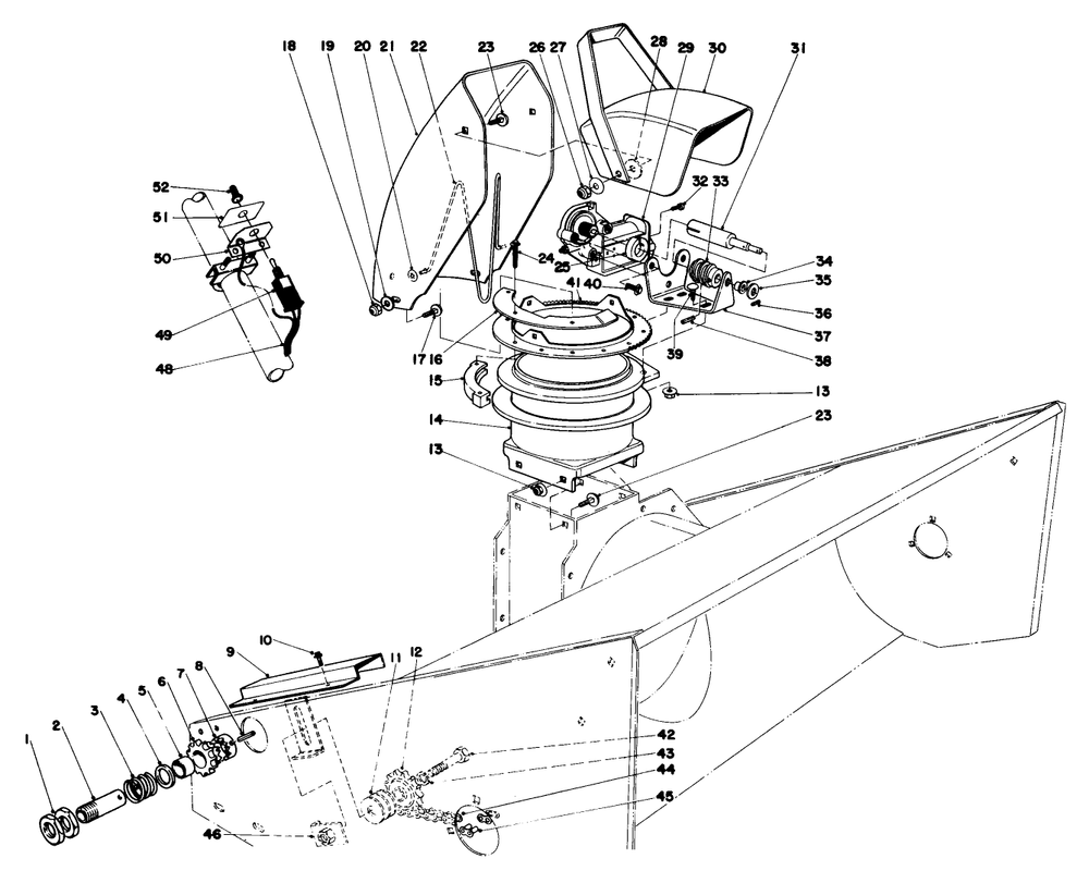 48" Snowthrower Model No.30570 Diagram and Parts List for 30775 100001 - 199999 Toro Lawn Tractor