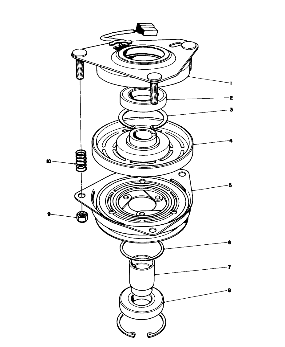 Clutch Assembly No. 44-0770 Diagram and Parts List for 57358 7000001 - 7999999 Toro Lawn Mower