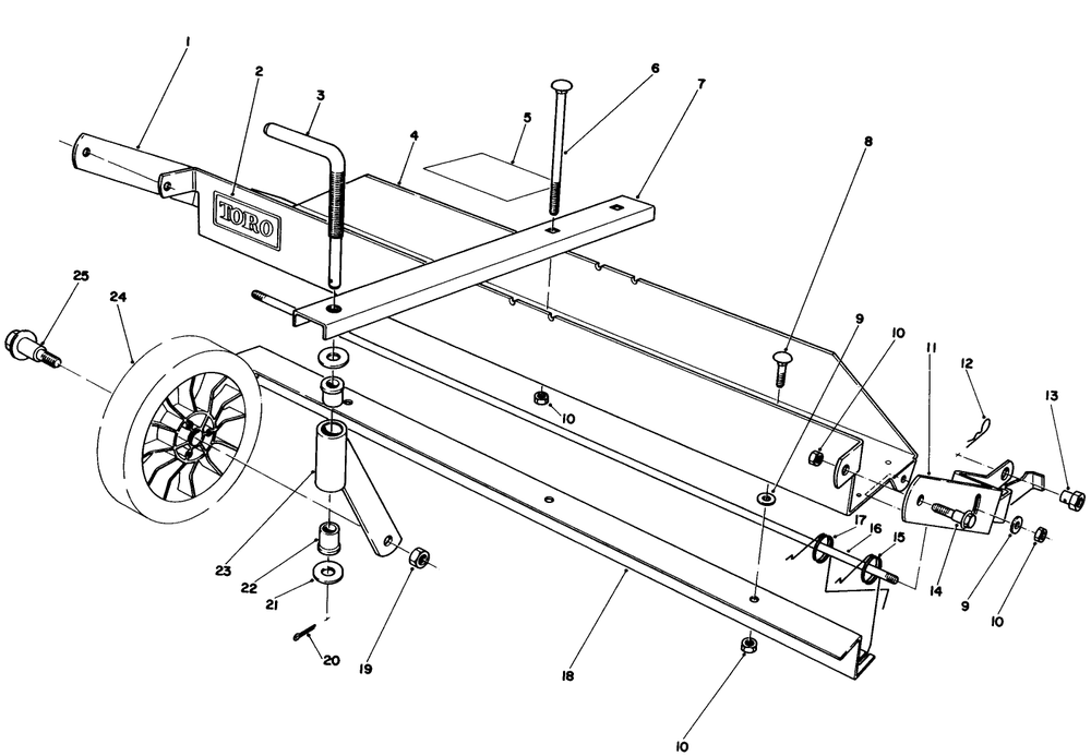 Dethatcher Kit Model No. 59126 (Optional) Diagram and Parts List for 20810 3000001 - 3999999 Toro Lawn Mower