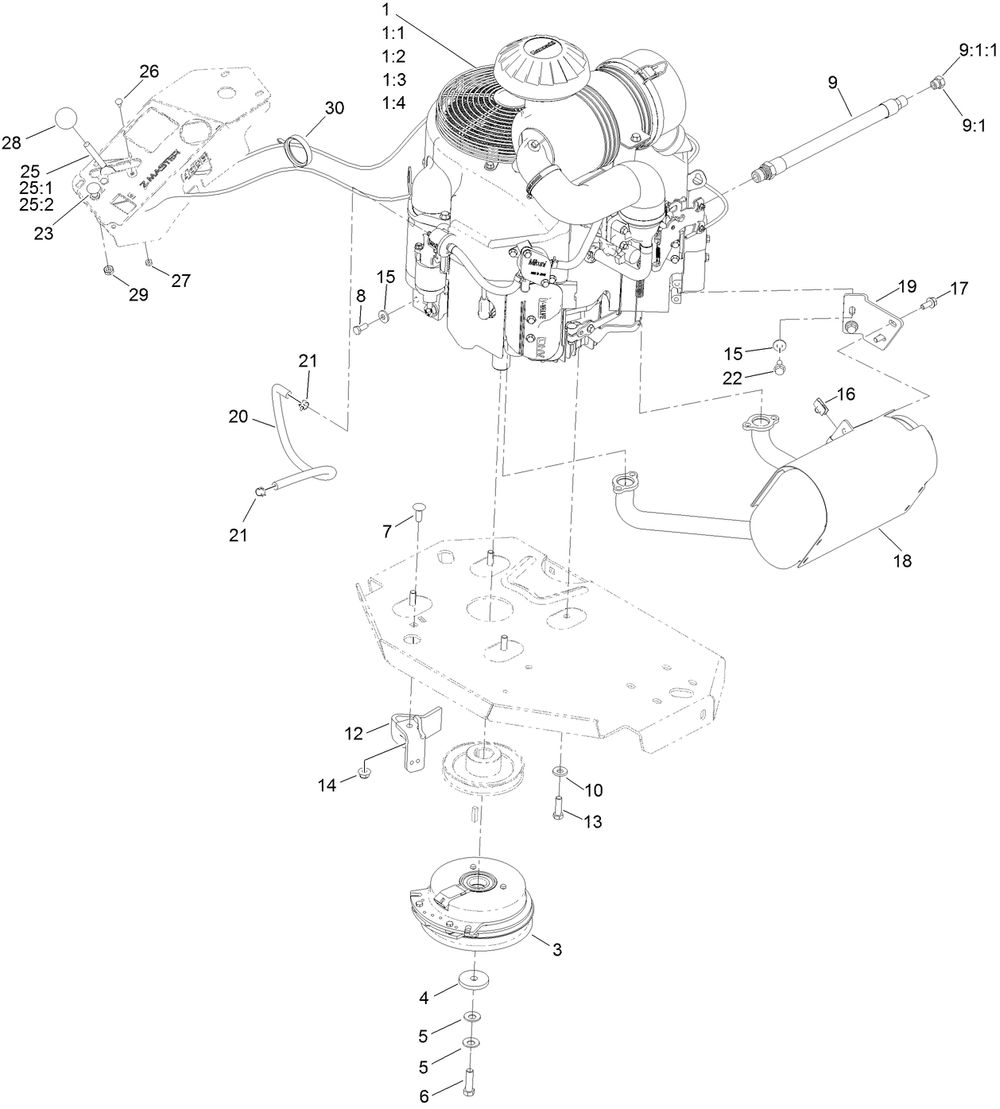 Engine Assembly Diagram and Parts List for 72949 400000000-406397818 Toro Lawn Mower