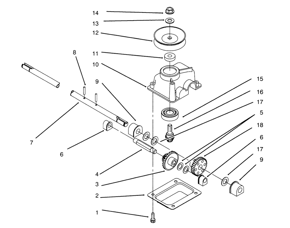 Gearcase Assembly No. 71-9600 Diagram and Parts List for 20820BC 5900001 - 5999999 Toro Lawn Mower
