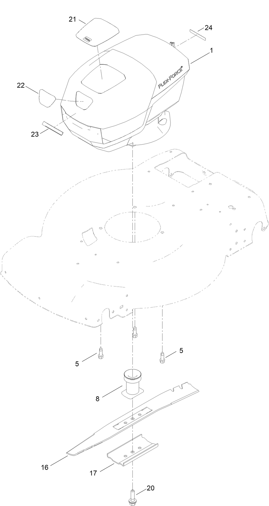Blade Drive Assembly Diagram and Parts List for 21466T 411700000 - 411873607 Toro Lawn Mower