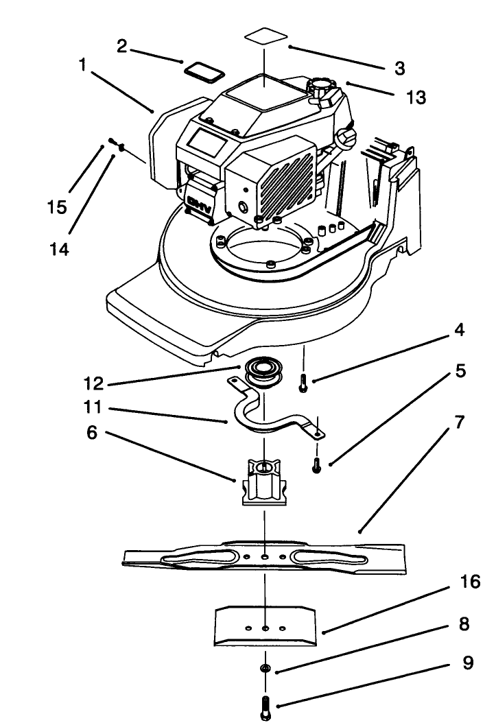 Engine Assembly Diagram and Parts List for 20922B 49000001 - 49999999 Toro Lawn Mower