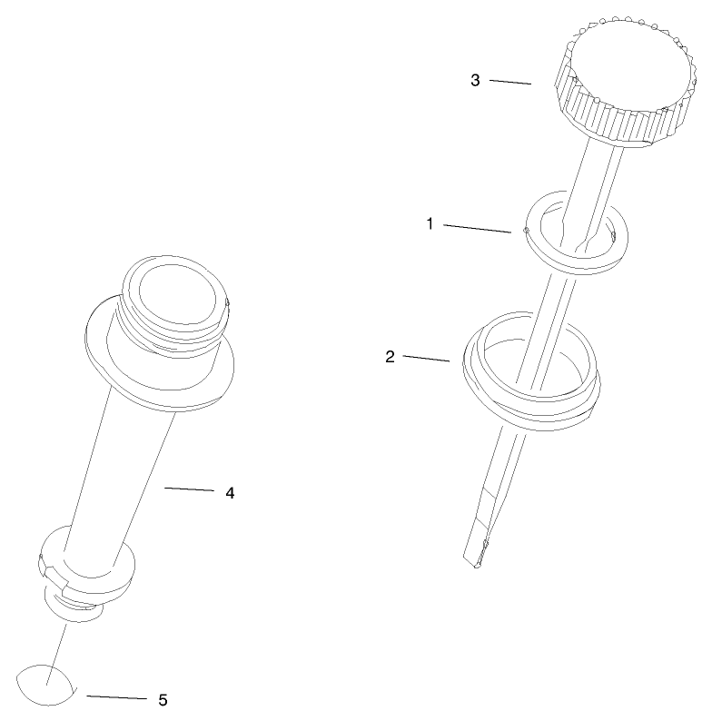 Dipstick & Oil Filter Assembly Diagram and Parts List for 20044 99000001 - 99999999 Toro Lawn Mower