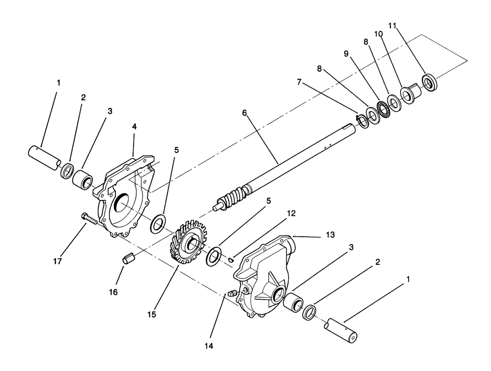 24" Auger Gearcase Assembly No. 74-1560 Diagram and Parts List for 38540 2000001 - 2999999 Toro Snow Blower