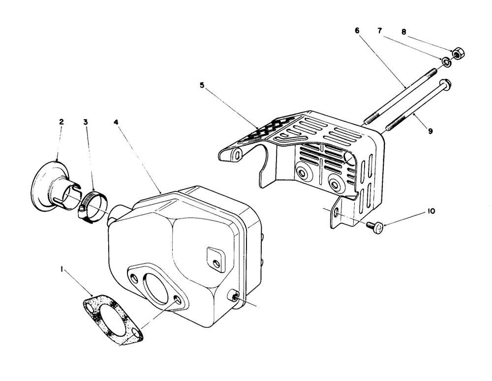 Muffler Assembly (Model No. 47pg6 And 47ph7) Diagram and Parts List for 20684 8000001 - 8999999 Toro Lawn Mower