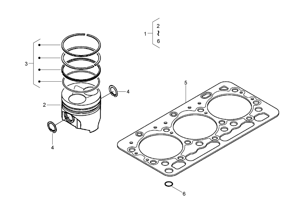 Piston Kit Diagram and Parts List for 74265TE (270000001-270999999)(2007) Toro Lawn Mower