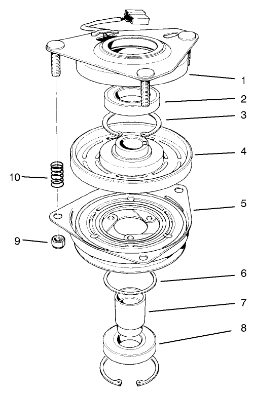 Clutch Assembly No. 54-3200 Diagram and Parts List for 30165 890001 - 899999 Toro Lawn Tractor Accessories