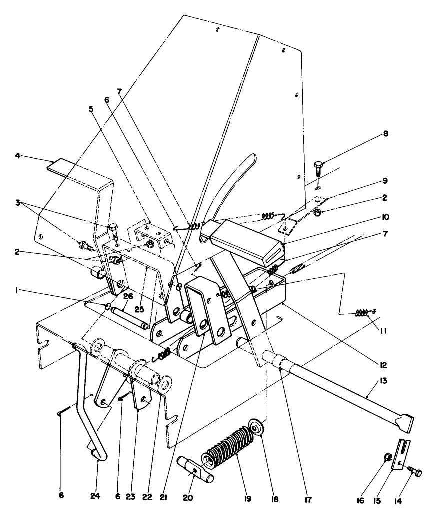 Brake & Clutch Assembly Diagram and Parts List for 56138 3000001 - 3999999 Toro Lawn Tractor