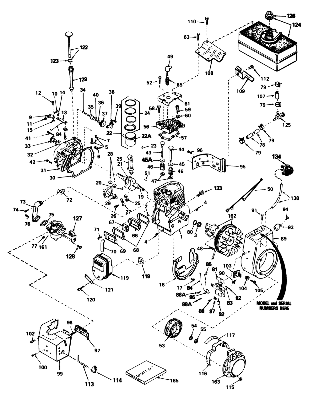Engine Tecumseh Model No. Hm 80-155169j Diagram and Parts List for 38085 5000001 - 5999999 Toro Snow Blower
