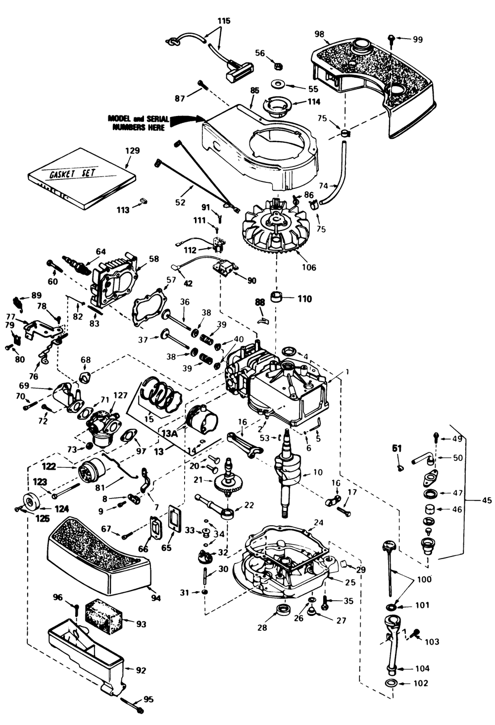 Engine Tecumseh Model No. Tnt100-10095e Diagram and Parts List for 20676 4000001 - 4999999 Toro Lawn Mower