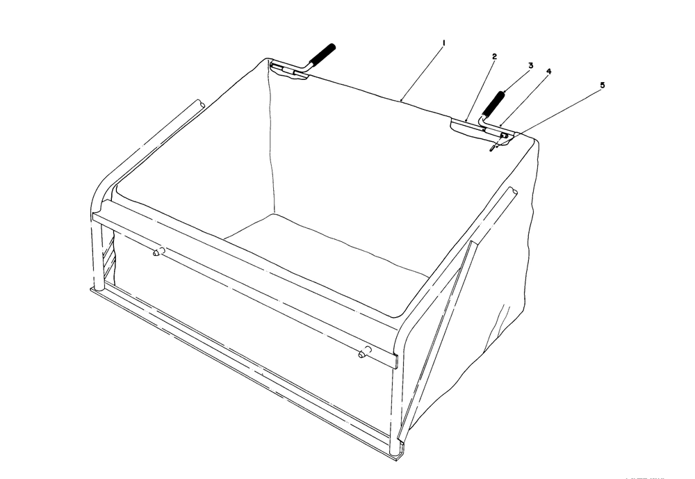 Leaf Bag Model 59123 (For Use On Twin Bagger Grass Catcher Model No. 59122 Only) (Optional) Diagram and Parts List for 56150 9000001 - 9999999 Toro Lawn Tractor