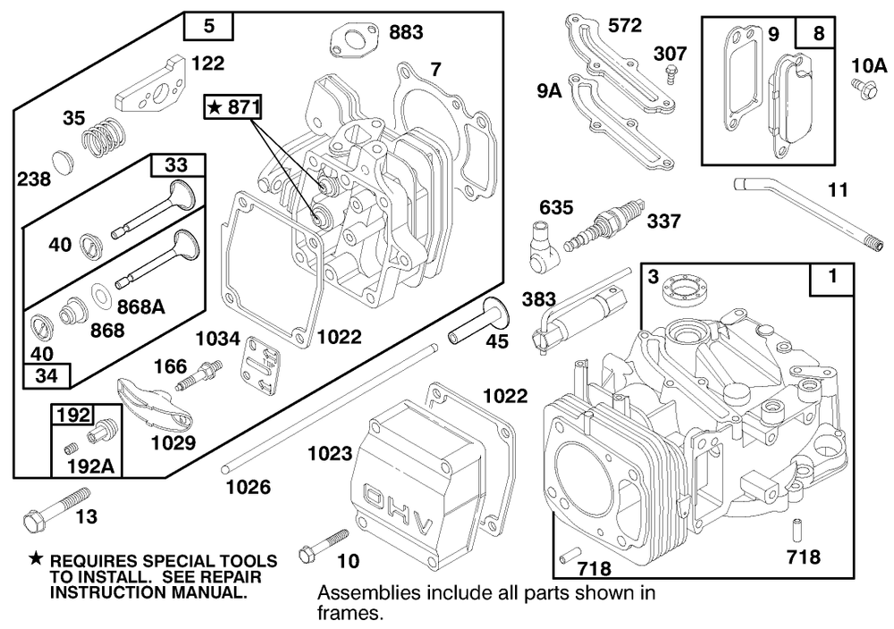 Engine Gts 150 Diagram and Parts List for 20778 7900001 - 7999999 Toro Lawn Mower