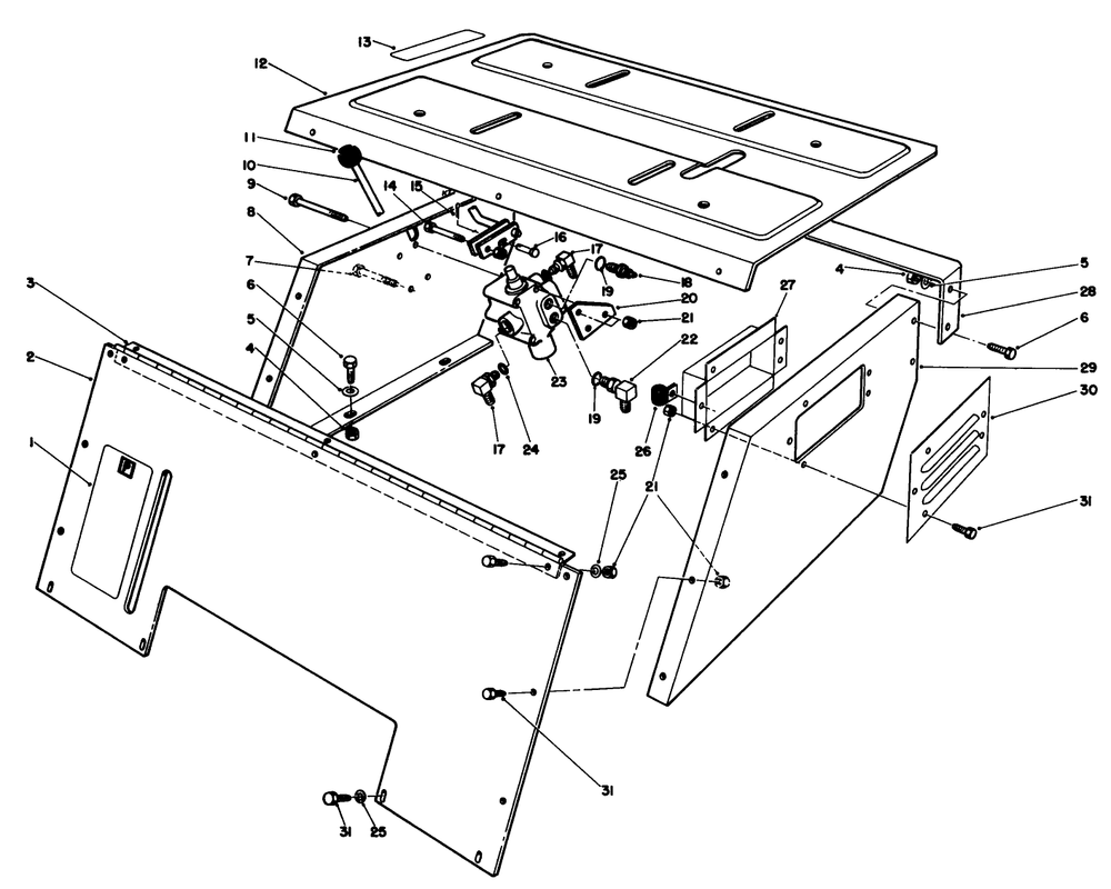 Seat Support Assembly Diagram and Parts List for 30754 5000001 - 5999999 Toro Lawn Tractor