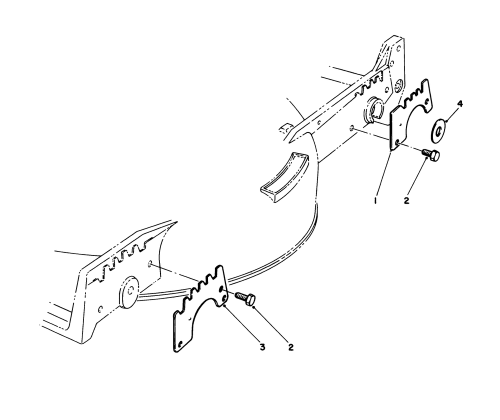 Wear Plate Kit Model No. 49-4080 (Optional) Diagram and Parts List for 20526 8000001 - 8999999 Toro Lawn Mower