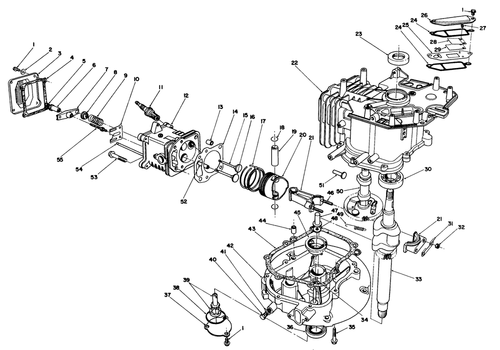 Engine Assembly (Continued) (Model No. Vmh7) Diagram and Parts List for 20622C 8000001 - 8999999 Toro Lawn Mower