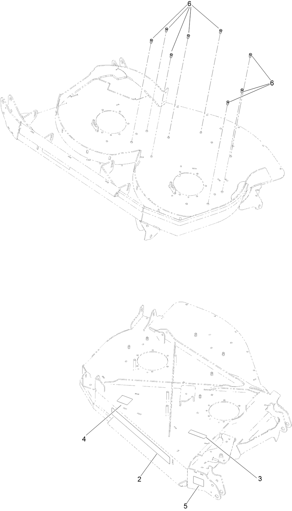 Rh Wing Deck Decal Assembly No. 142-6823 Diagram and Parts List for 72144 413000000 - 999999999 Toro Lawn Tractor