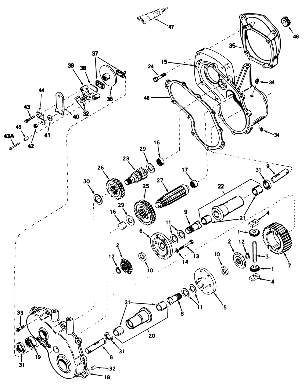 Differential Assembly No. 1310-001a Diagram and Parts List for 30718 3900001 - 3999999 Toro Lawn Tractor
