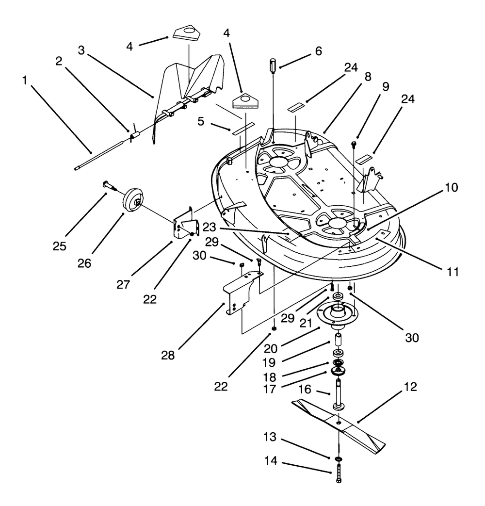Housing & Spindle Assembly (38" Cutting Unit) (Model No. 71202 Only) Diagram and Parts List for 71180 3900001 - 3999999 Toro Lawn Tractor