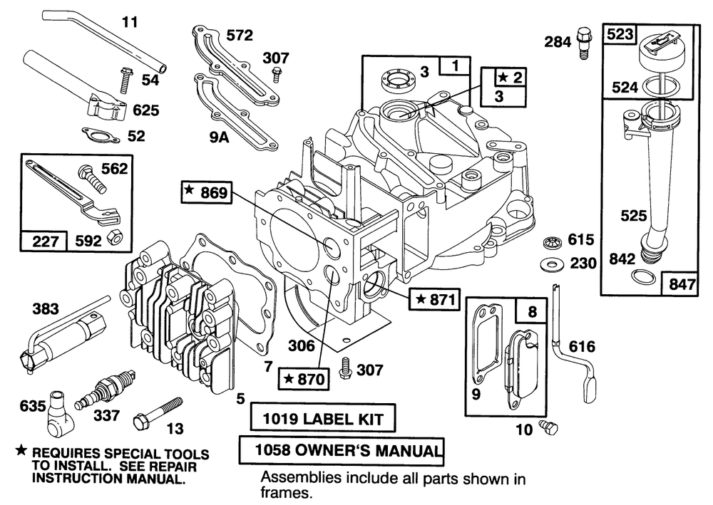 Engine Briggs & Stratton Model 127802-0514-21 Diagram and Parts List for 20801BC 4900001 - 4999999 Toro Lawn Mower