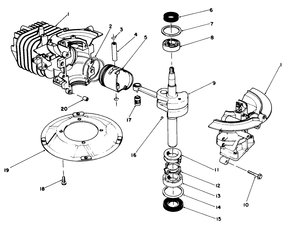 Engine Assembly Model No. 47ph7 Diagram and Parts List for 22025 8000001 - 8999999 Toro Lawn Mower