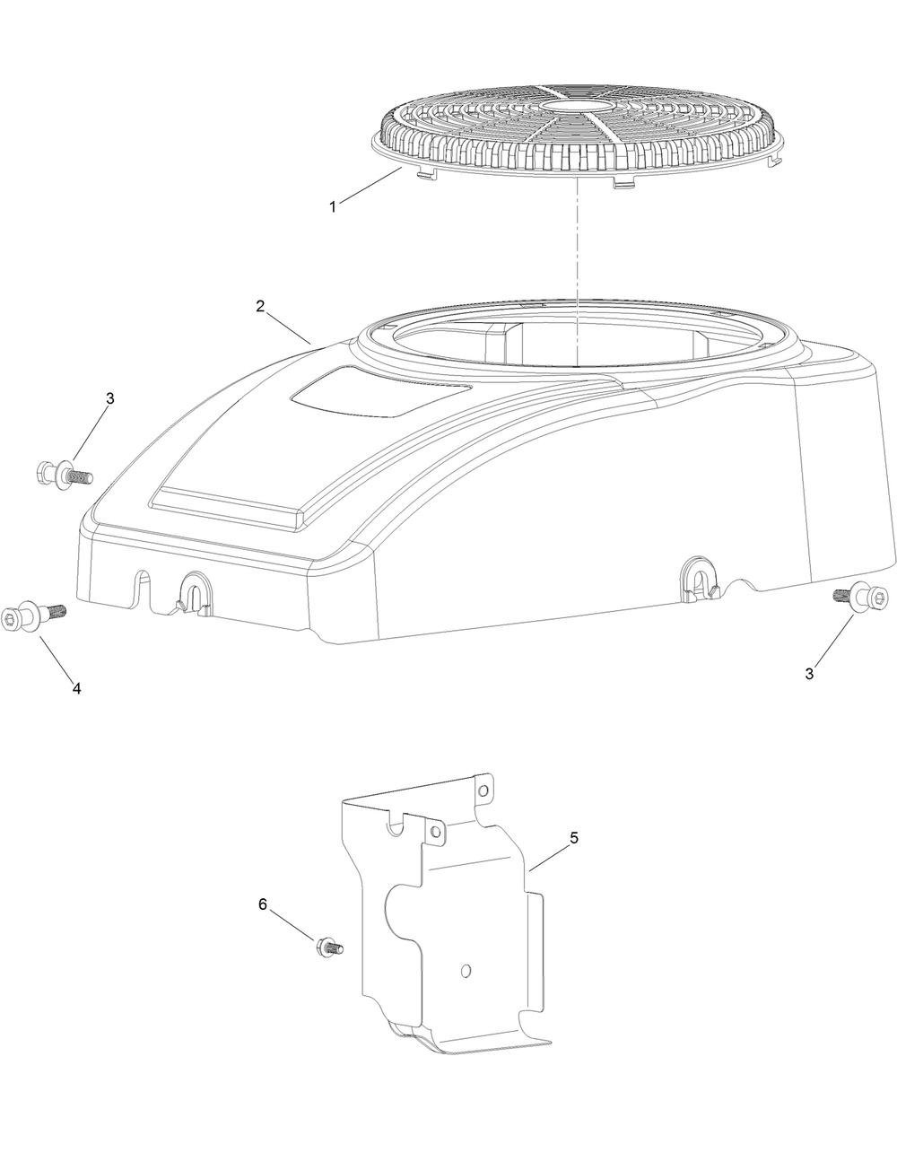 Blower Housing Assembly Diagram and Parts List for 74685 409290000 - 410149999 Toro Lawn Tractor