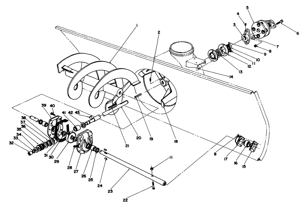 44" Snow Thrower Model No. 30761 (Optional) (Continued) Diagram and Parts List for 30754 0000001 - 0999999 Toro Lawn Tractor