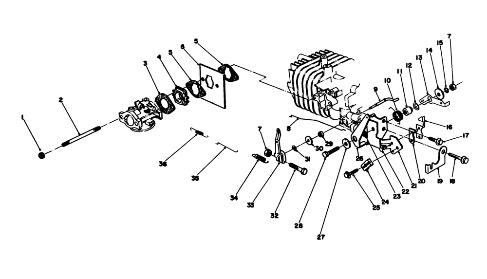 Governor Assembly Diagram and Parts List for 59255 4000001 - 4999999 Toro Engine