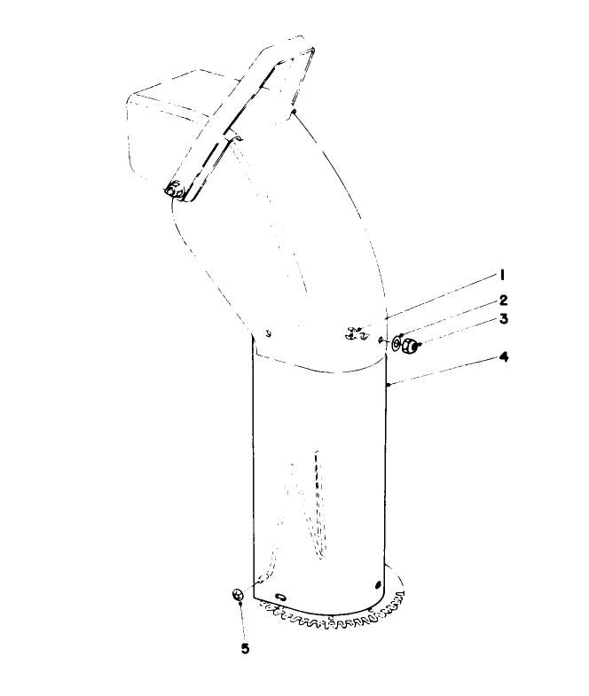 Chute Extension Kit Diagram and Parts List for 38160 1000001 - 1999999 Toro Snow Blower