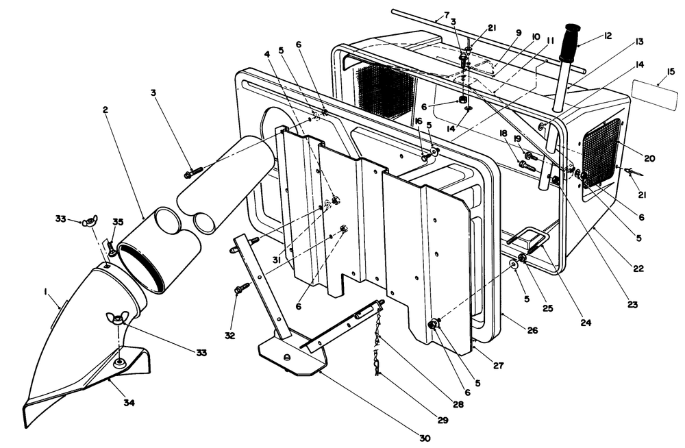 Easy Empty Bagging Kit Model 59047 (Optional) Diagram and Parts List for 56128 9000001 - 9999999 Toro Lawn Tractor
