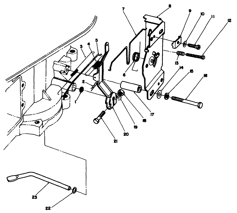 Governor Assembly Diagram and Parts List for 30165 3900001 - 3999999 Toro Lawn Tractor Accessories