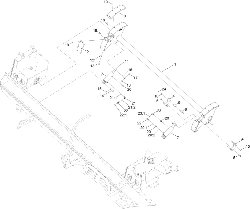 Rod Loader Cam Assembly Diagram and Parts List for 23898 400000000 - 999999999 Toro Lawn Tractor Accessories