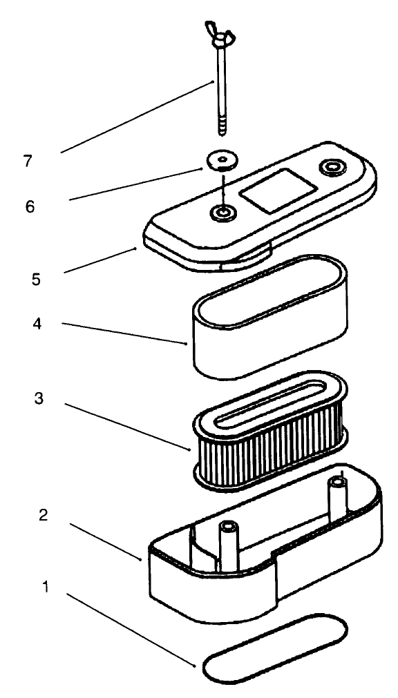 Air-Filter Diagram and Parts List for 30165 690001 - 699999 Toro Lawn Tractor Accessories