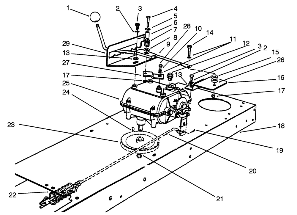 Transmission Linkage Assembly Diagram and Parts List for 56185 2000001 - 2999999 Toro Lawn Tractor