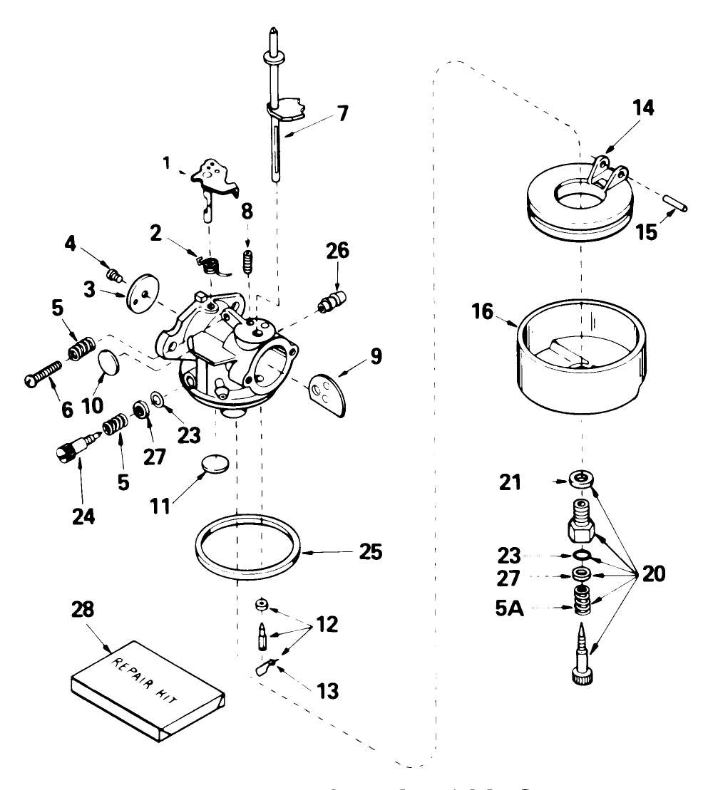 Carburetor No. 632379 Diagram and Parts List for 38065 8000001 - 8999999 Toro Snow Blower