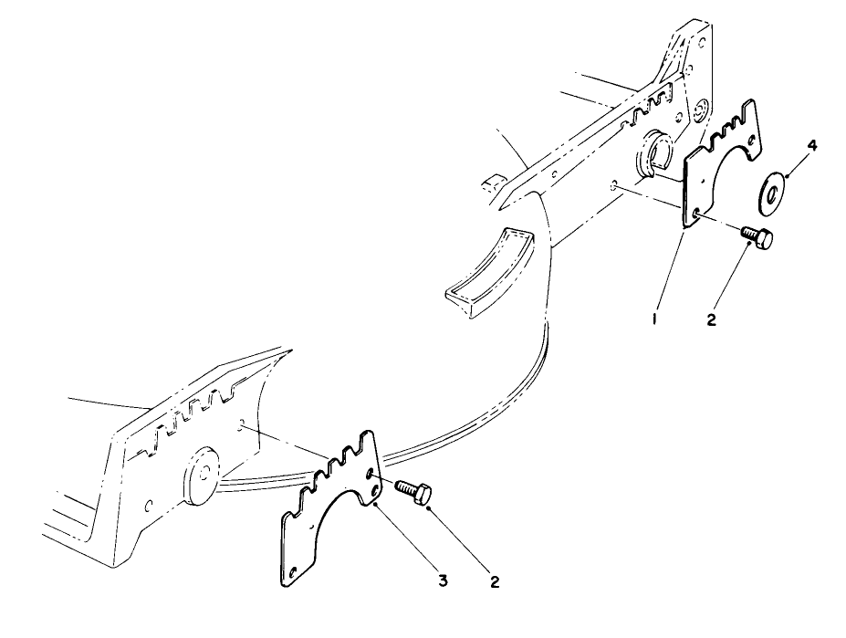 Wear Plate Model No. 49-4080 (Optional) Diagram and Parts List for 20561 0000001 - 0999999 Toro Lawn Mower