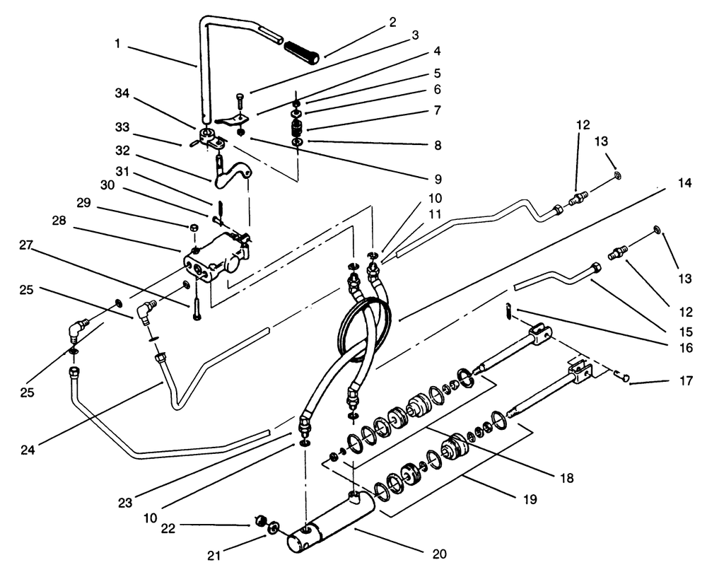 Hydrostatic System 312-H, 416-H Diagram and Parts List for 31-10K803 2000001 - 2999999 Toro Lawn Tractor