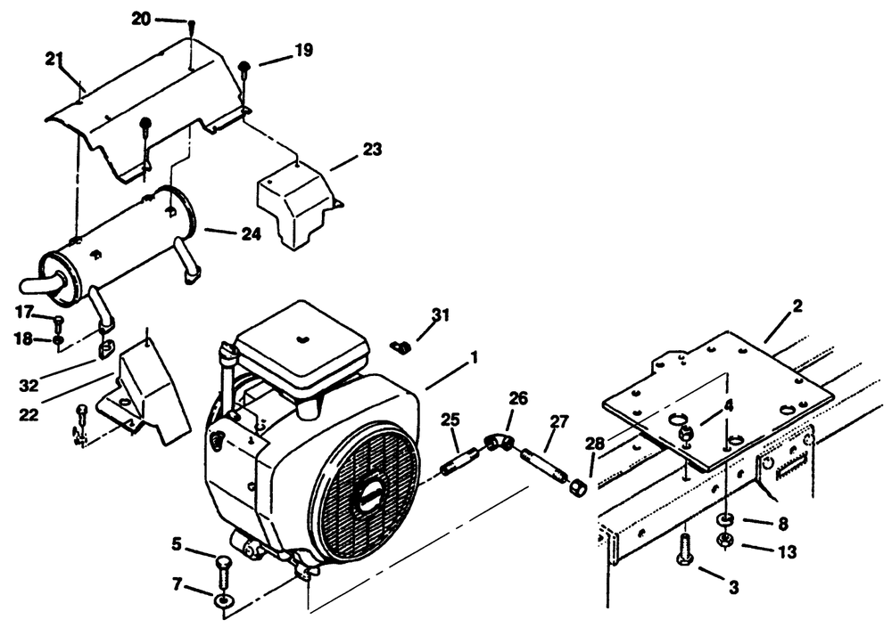 Engine, Toro Power Plus Diagram and Parts List for 73440 5900223 - 5999999 Toro Lawn Tractor