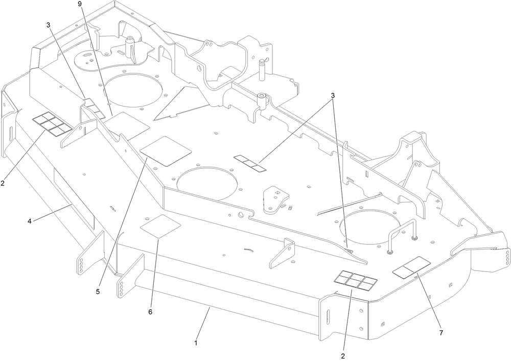 Deck Decal Assembly Diagram and Parts List for 74943 402100000-403011066 Toro Lawn Tractor