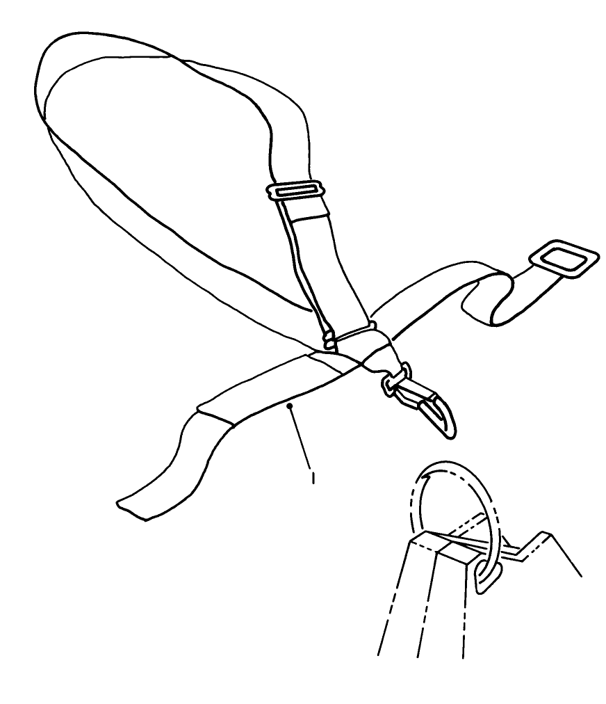 Deluxe Shoulder Belt Harness (Optional) Diagram and Parts List for 51650 9000001 - 9999999 Toro Trimmer