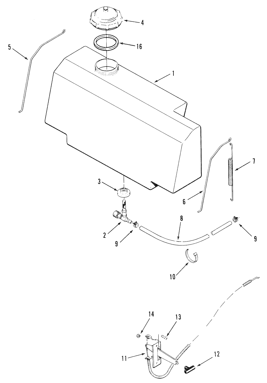 Section 7-Fuel System Diagram and Parts List for R3-12B601  Toro Lawn Tractor