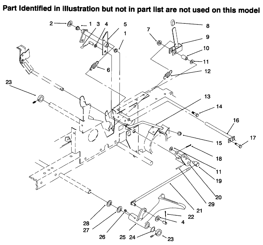 Clutch Diagram and Parts List for 73422 6900001 - 6999999 Toro Lawn Tractor
