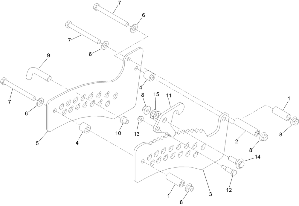 Latching Kit Assembly Diagram and Parts List for 138-4890  Toro Lawn Mower